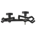 Black ABS plastic umbrella clip camera mount accessory compatible with Apple tripod systems