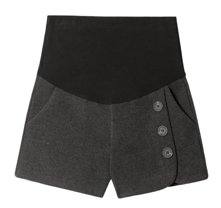 Wool stomach lift shorts for women in grey high waist tummy control shaping support