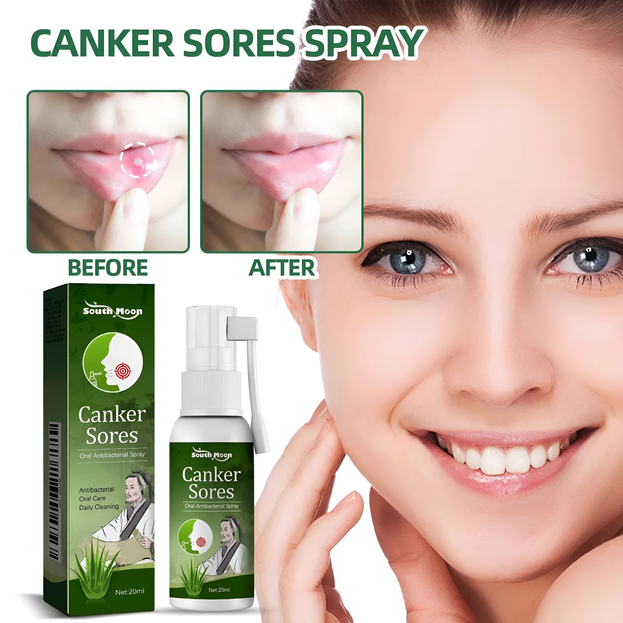 20ml mint flavour oral care spray in boxed packaging for breath freshening