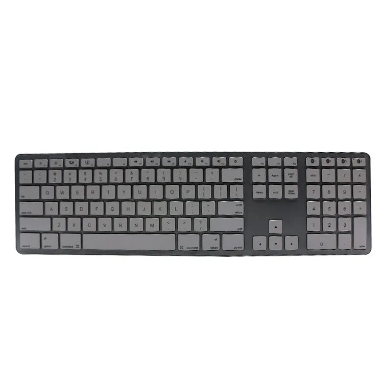 White wireless Bluetooth keyboard with 109 keys showing three-key zone and multi-device pairing capability