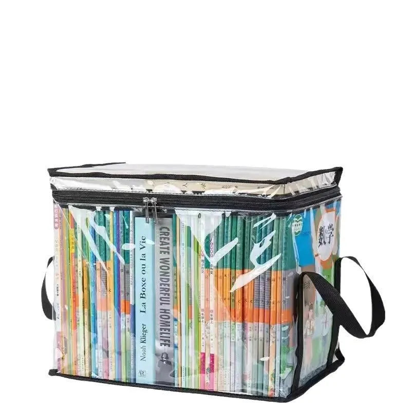 Large white foldable PVC storage bag with transparent sides, showing 24L capacity and sealing function.