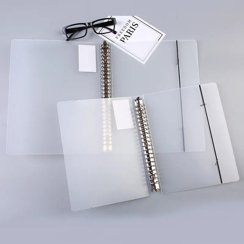 A5 26-hole loose-leaf notebook binder with horizontal line ruling and looped closure