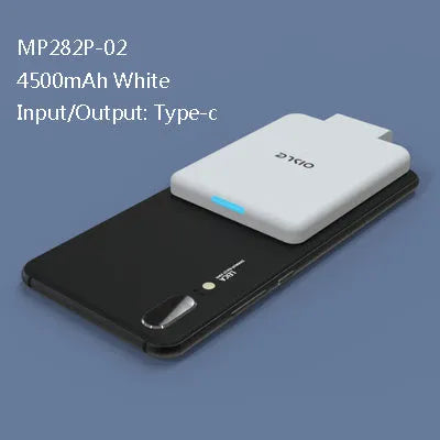 MP282P back clip battery in multiple colours showing 4500mAh capacity and thin 9mm profile