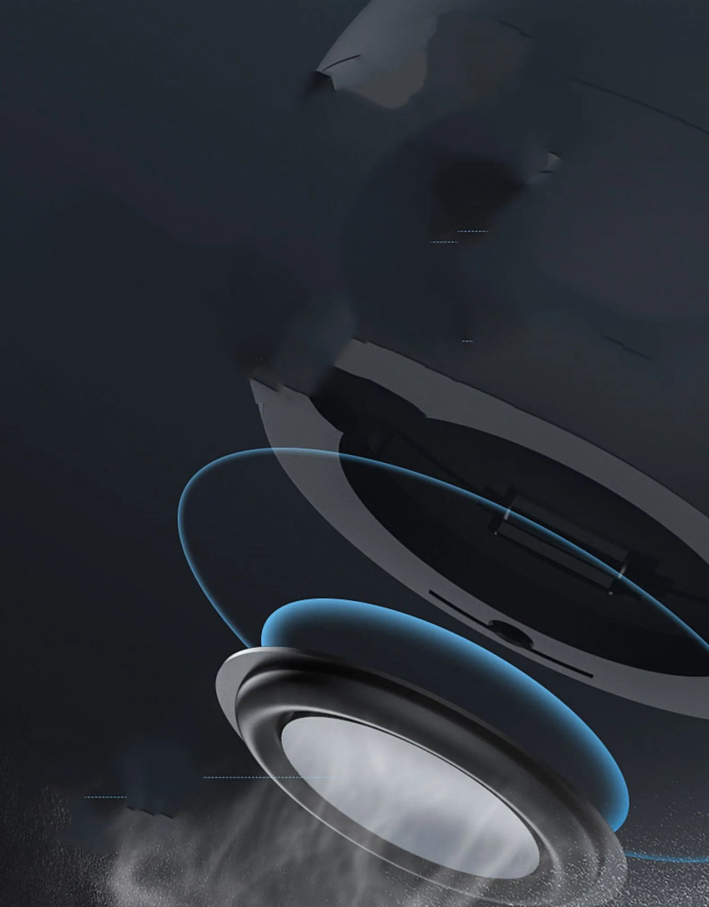 Mini portable Bluetooth speaker in sky blue with subwoofer, 76mm size, USB rechargeable