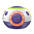 White plastic starry sky night light projector for children with control button on top.