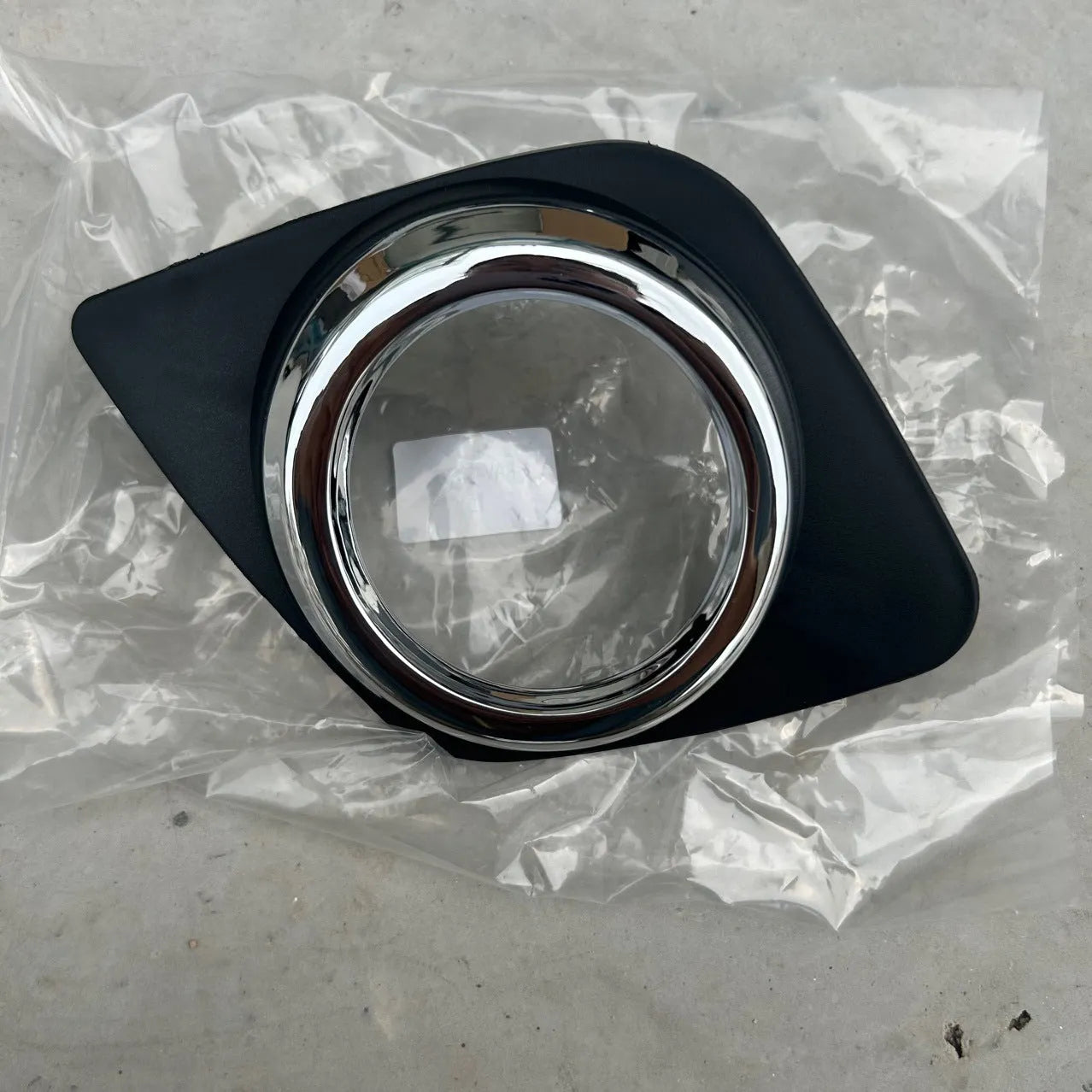 Black RAV4 front bumper fog light protection covers for driver and passenger sides