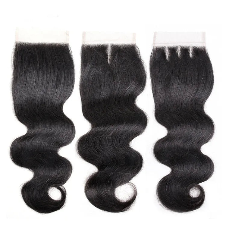 Brazilian human hair bundles with closure in straight texture ombre colour 10 inch and 8 inch lengths