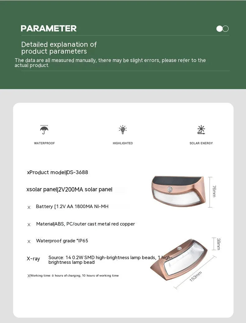 Solar garden wall lamp with retro smiling face design for outdoor decorative lighting