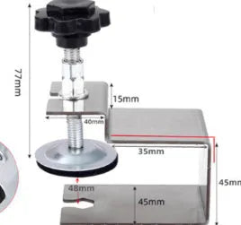 Metal drawer panel fixing clips in stainless steel or galvanised sheet with three format options