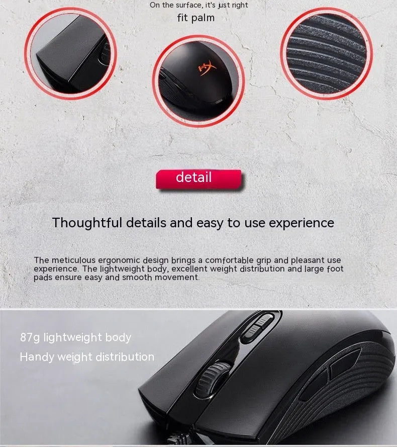 Pulsefire Core RGB wired gaming mouse in black or pink with USB cable