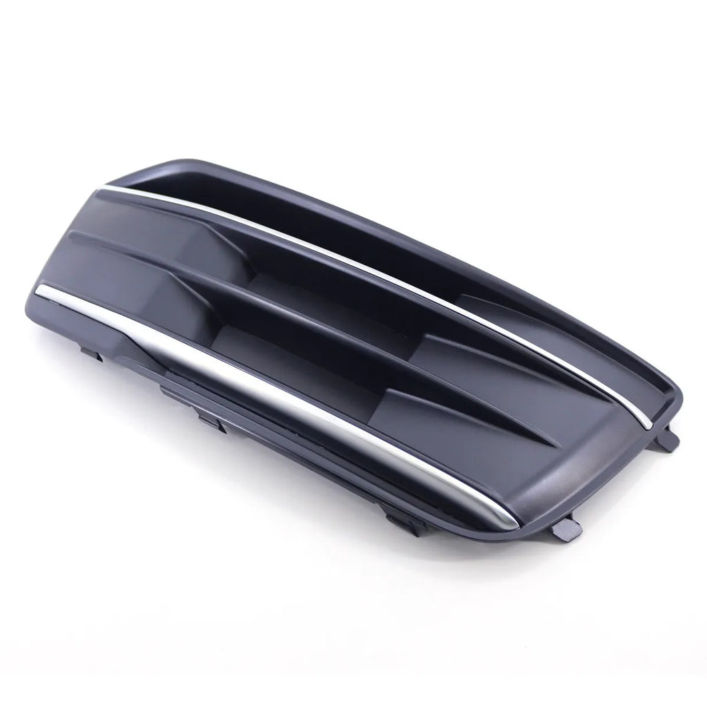 Audi Q5 front bumper lower grille replacement set showing left D154L and right D154R components in black ABS plastic