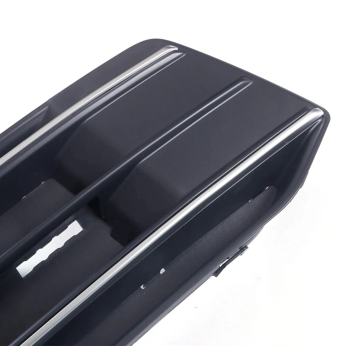 Audi Q5 front bumper lower grille replacement set showing left D154L and right D154R components in black ABS plastic