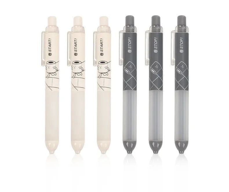 Minimalist black and white automatic pencils with cloud grip, showing 0.5mm HB lead specification.