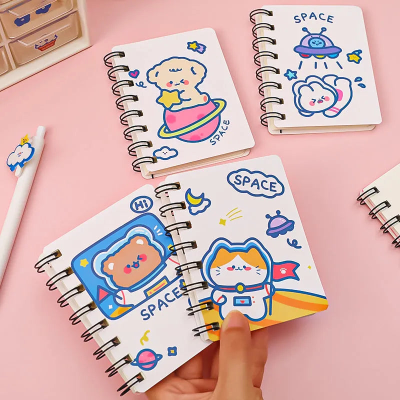 Small Astronaut series flipper notebook showing one of four space-themed cover designs.