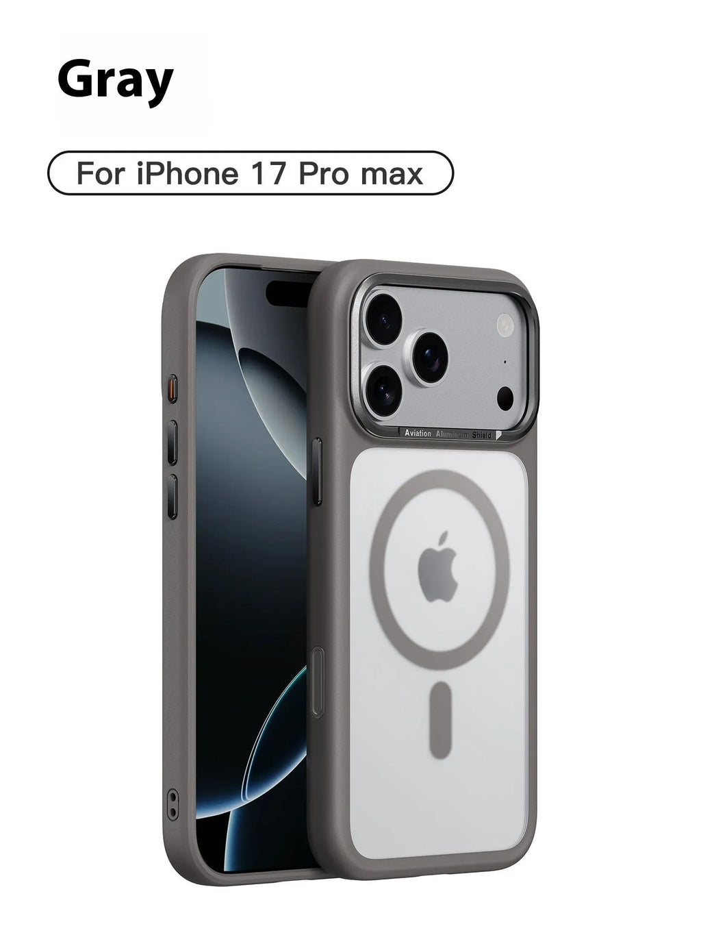 Frosted magnetic TPU protective phone case for iPhone 17 in multiple colours on a white background.
