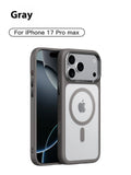 Frosted magnetic TPU protective phone case for iPhone 17 in multiple colours on a white background.