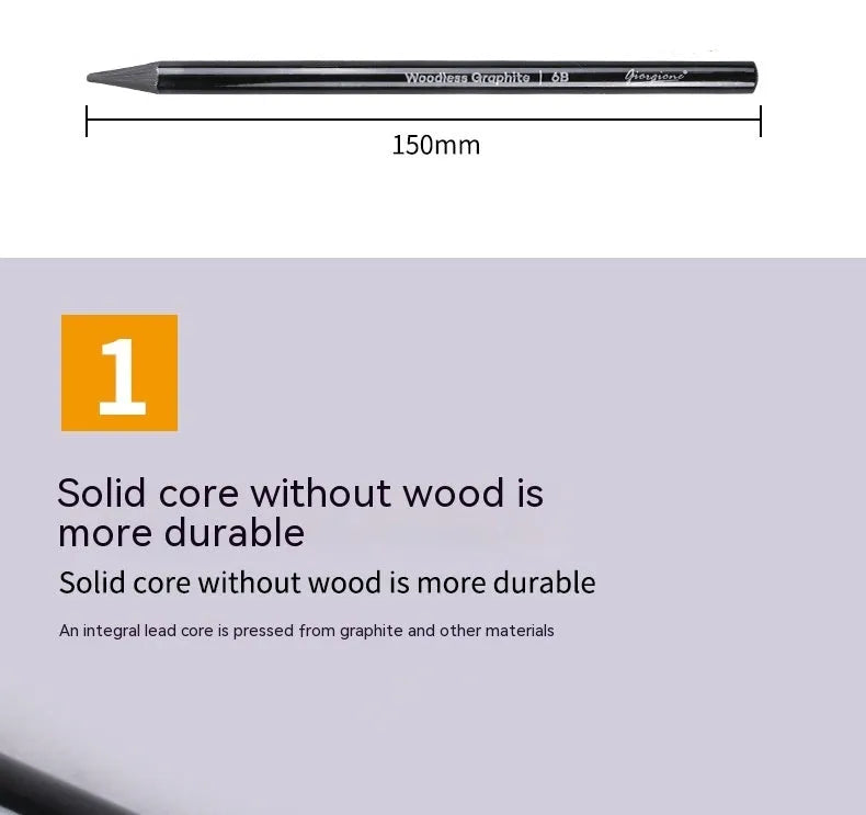 Set of graphite and carbonized wooden pencils on a suction card packaging.