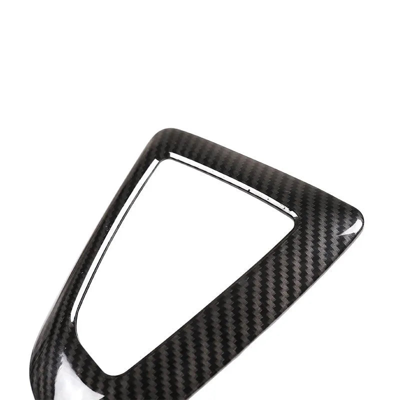 BMW gear selector base frame in ABS with carbon fibre pattern and titanium accent