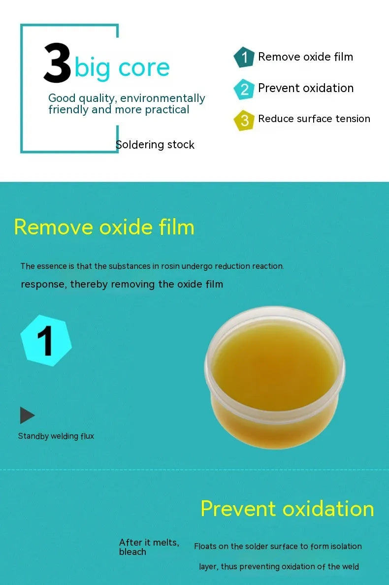 Rosin block soldering flux for electric soldering iron in 50g or 85g format