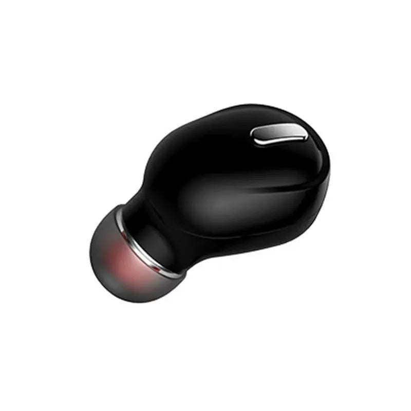 X9 single ear Bluetooth headset in black or white with earplug-style design