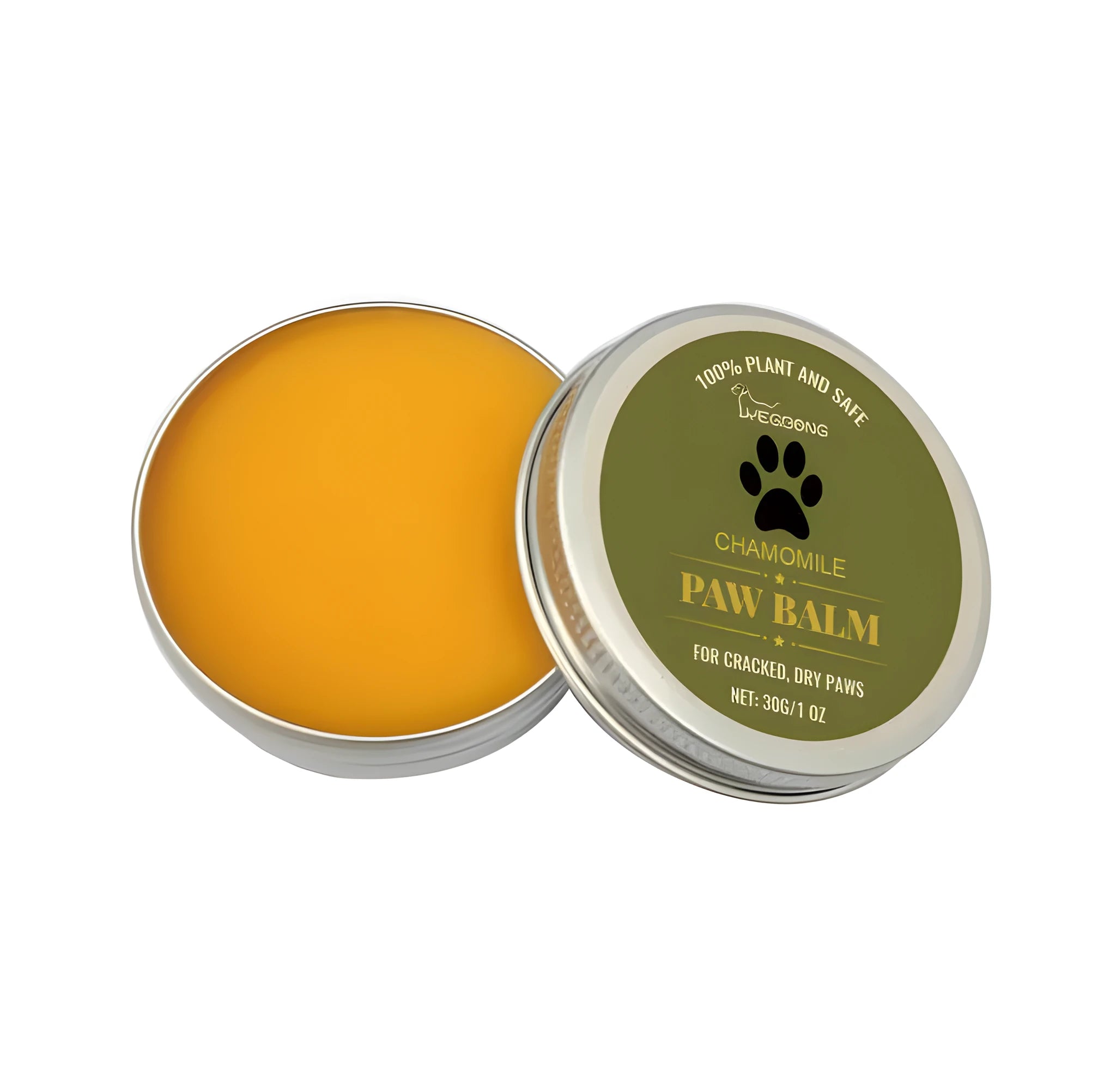 30g pet paw protection cream tin for dogs and cats, 5.5cm square compact size