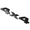 Metal 3D rear car badge sticker for 4x4 off-road vehicles in black finish, 9cm by 3.5cm