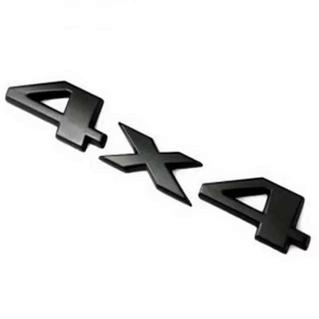 Metal 3D rear car badge sticker for 4x4 off-road vehicles in black finish, 9cm by 3.5cm