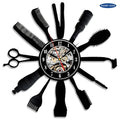 12 inch vinyl record wall clock black colour with clock face sticker and quiet mechanism