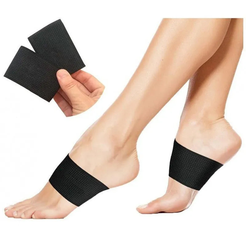 Elastic flat foot support bandage with heart-shaped PU design for arch support