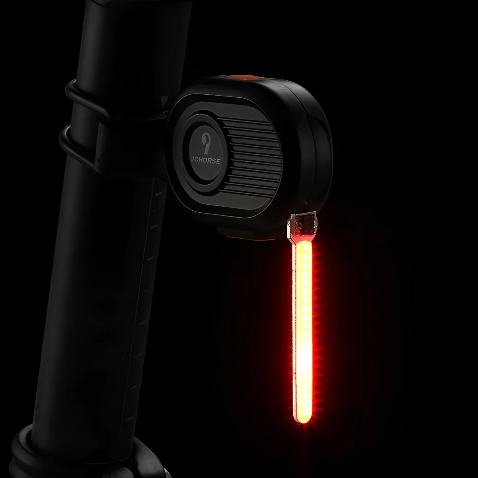 Bicycle running water taillight showing water drop lighting effects in choice of four colours