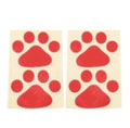 Set of four 6cm panda footprint PVC bumper stickers available in seven colours