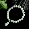 Ice jade colour flower-shaped 8mm bracelet with traditional Chinese national style design