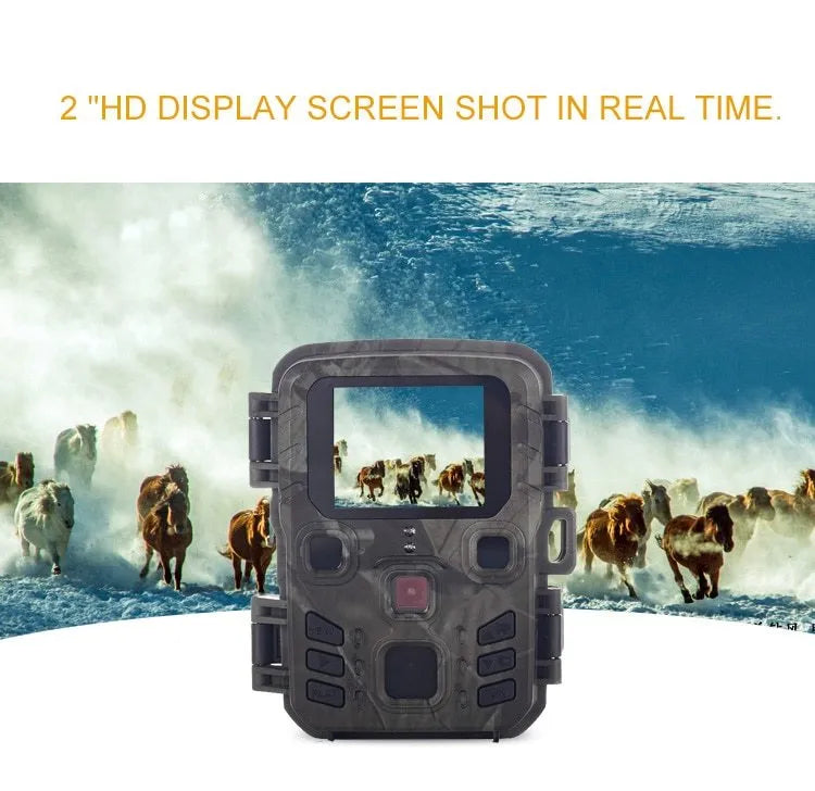 Black plastic infrared night vision monitoring device with TF card slot.