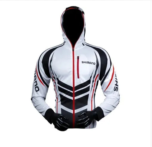 Ice silk long-sleeved fishing suit in black with quick-dry and anti-mosquito features