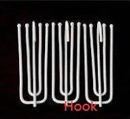 Simple blackout curtain panel shown hanging, with choice of hook, Korean hook or ring heading styles.
