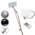 White LED fishing rod light with remote control for night fishing illumination