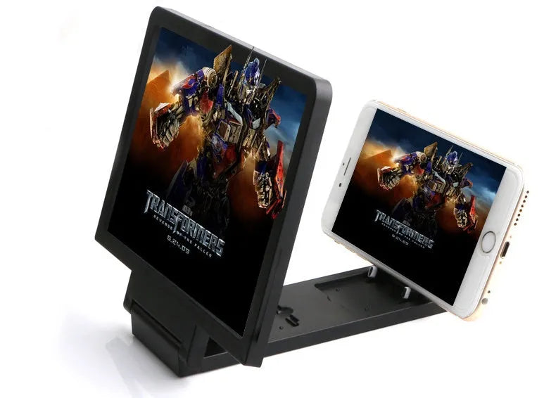 Black and white screen amplifier measuring 18cm long by 12cm wide