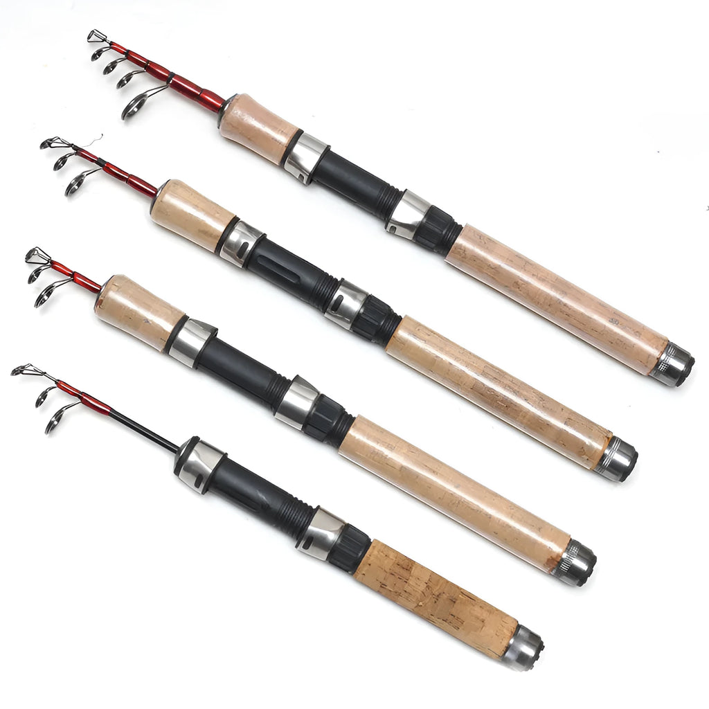 Carbon ice fishing rod with bakelite super hard handle, multiple length options from 1.3m to 2.7m