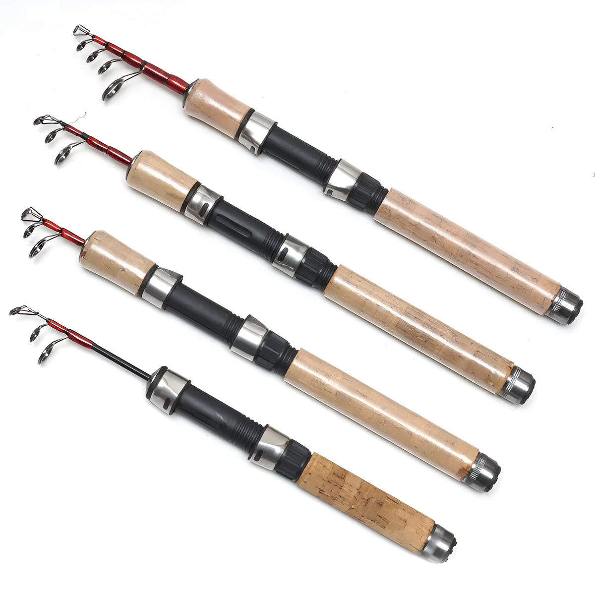 Carbon ice fishing rod with bakelite super hard handle, multiple length options from 1.3m to 2.7m