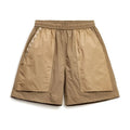 Men's khaki quick-drying polyester shorts, straight leg, fifth length, large pocket, sizes S to 2XL