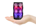 Black crystal diamond-cut Coca-Cola can shaped Bluetooth speaker lantern with colourful LED lights.
