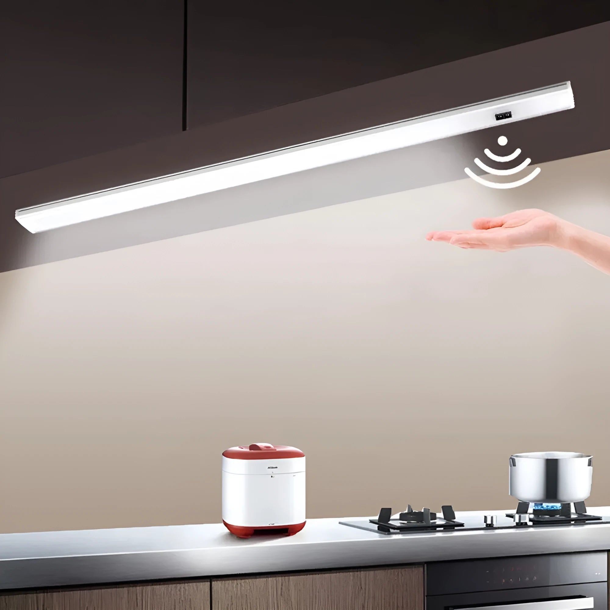 Aluminium profile LED strip bar light for cabinets and bookcases in three length options