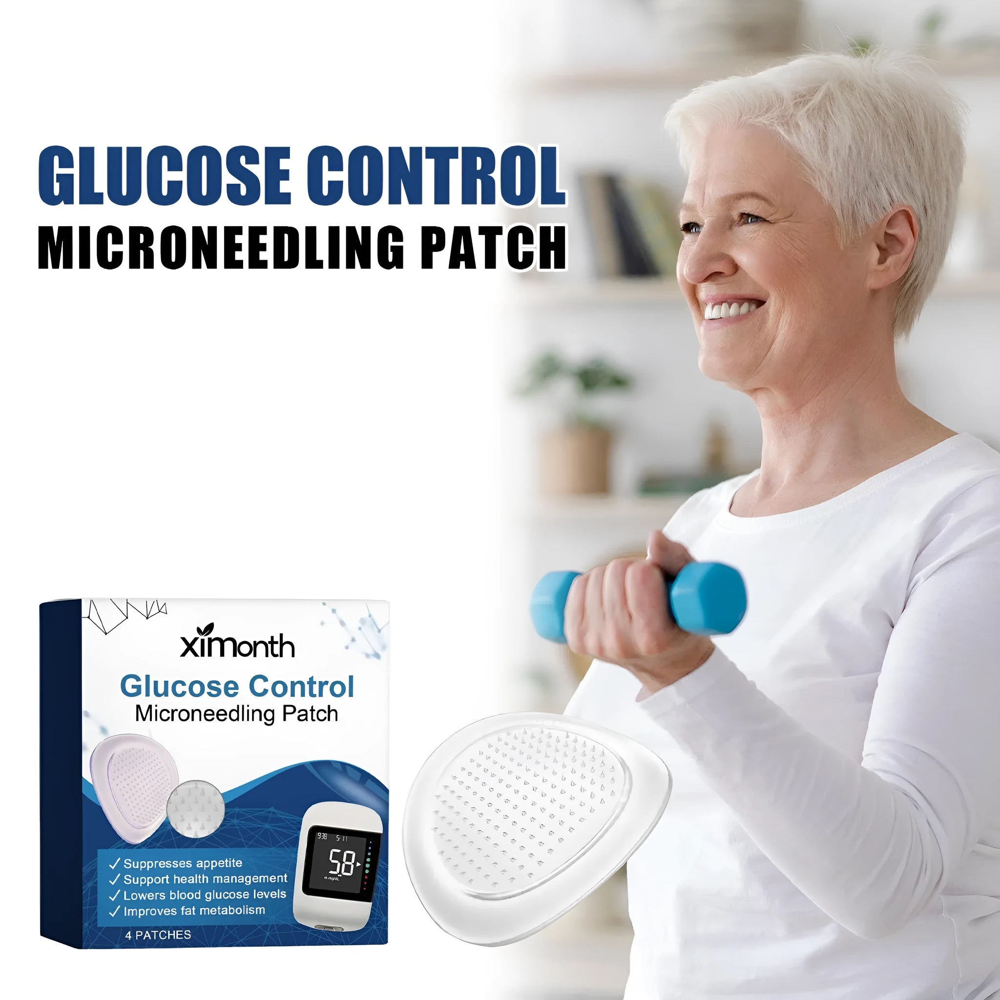 Pack of four clear, gel-based body care patches for moisturising, containing ginger and panthenol.