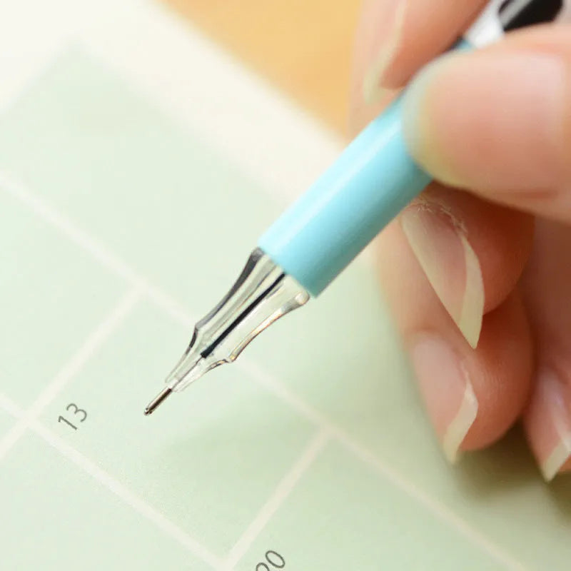 Box of 12 cow print gel pens with assorted colours and 0.38mm fine tips.