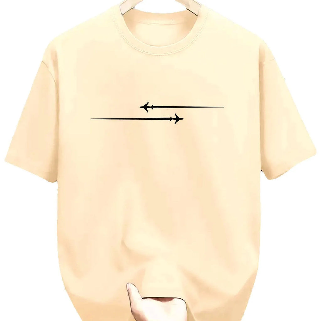 Cotton blend sports T-shirt with cartoon print in loose fit design, available in multiple colours