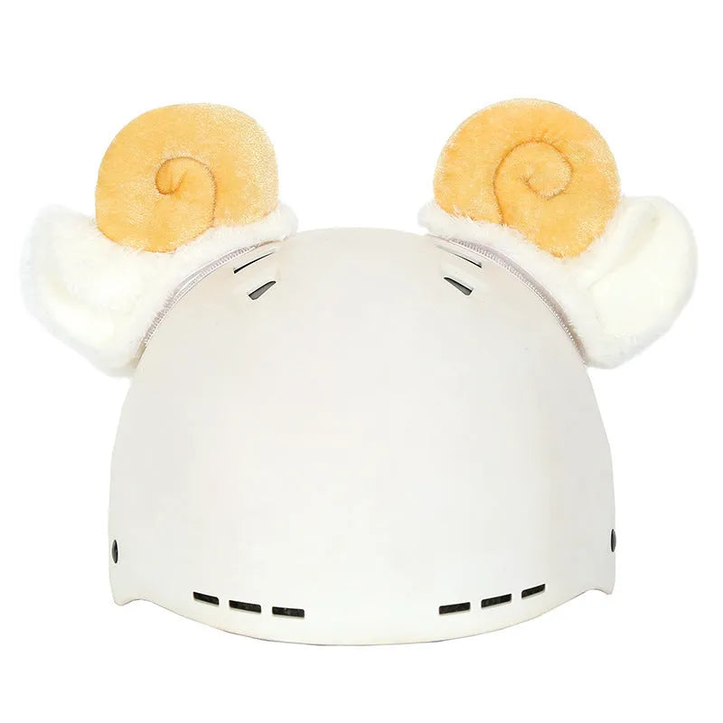 Cartoon plush fabric motorcycle helmet cover decorative accessory