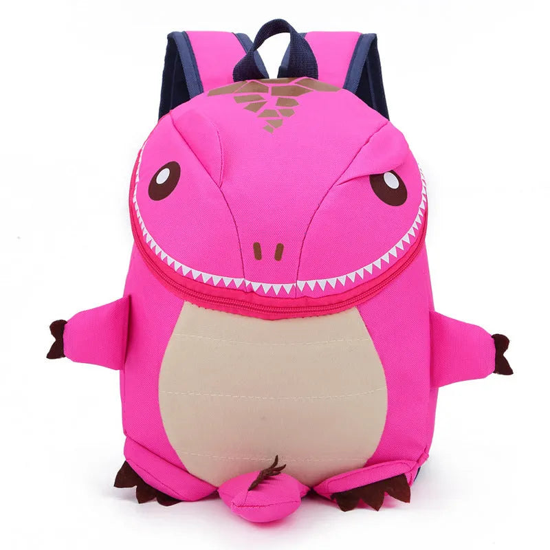 3D animal backpack for preschool children in cartoon cute style with burden reduction design