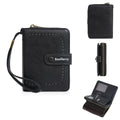 Women's PU leather zipper coin purse in multiple colour options showing card and coin storage compartments