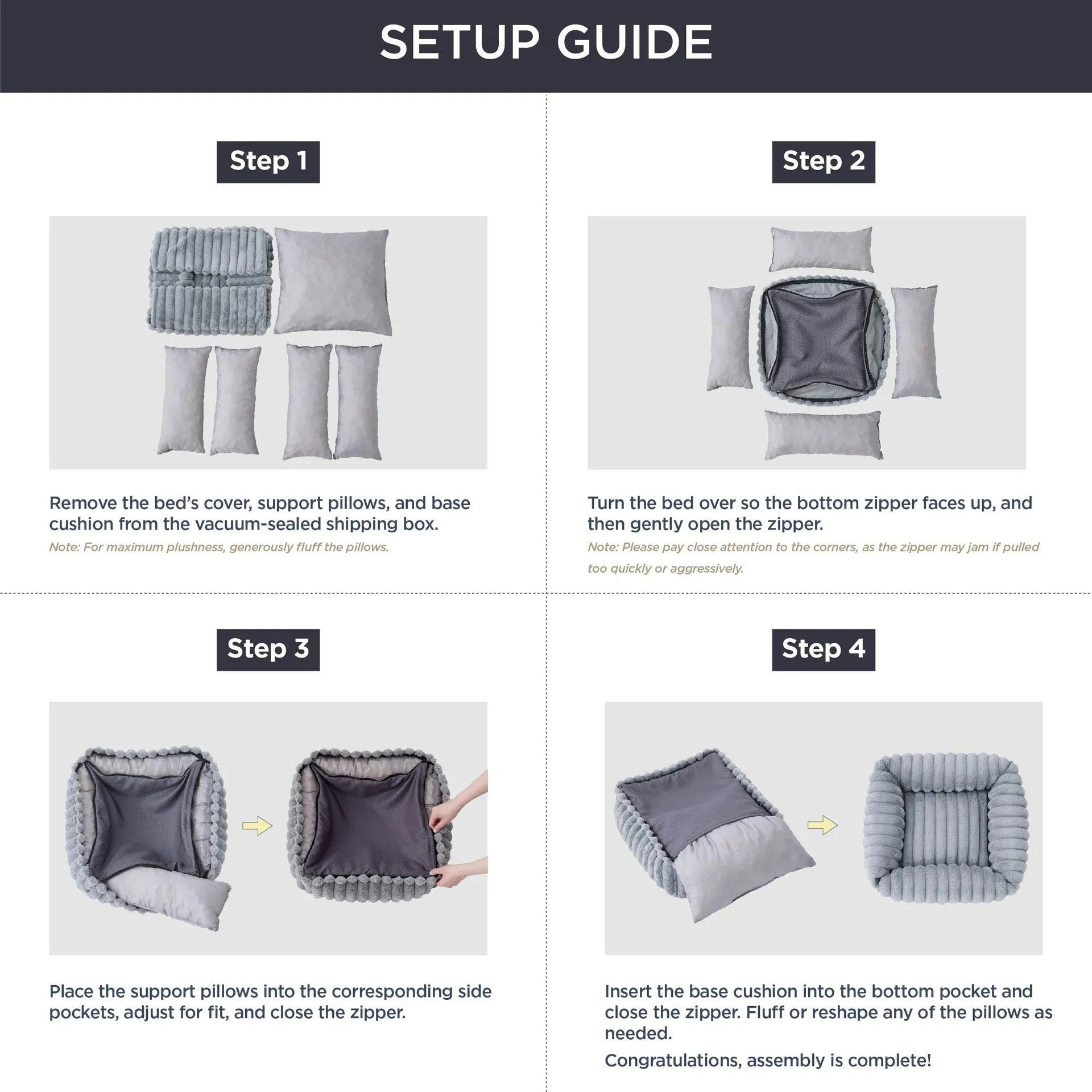 Beige raised-side pet bed for a medium-sized dog, showing padded base and supportive sides.