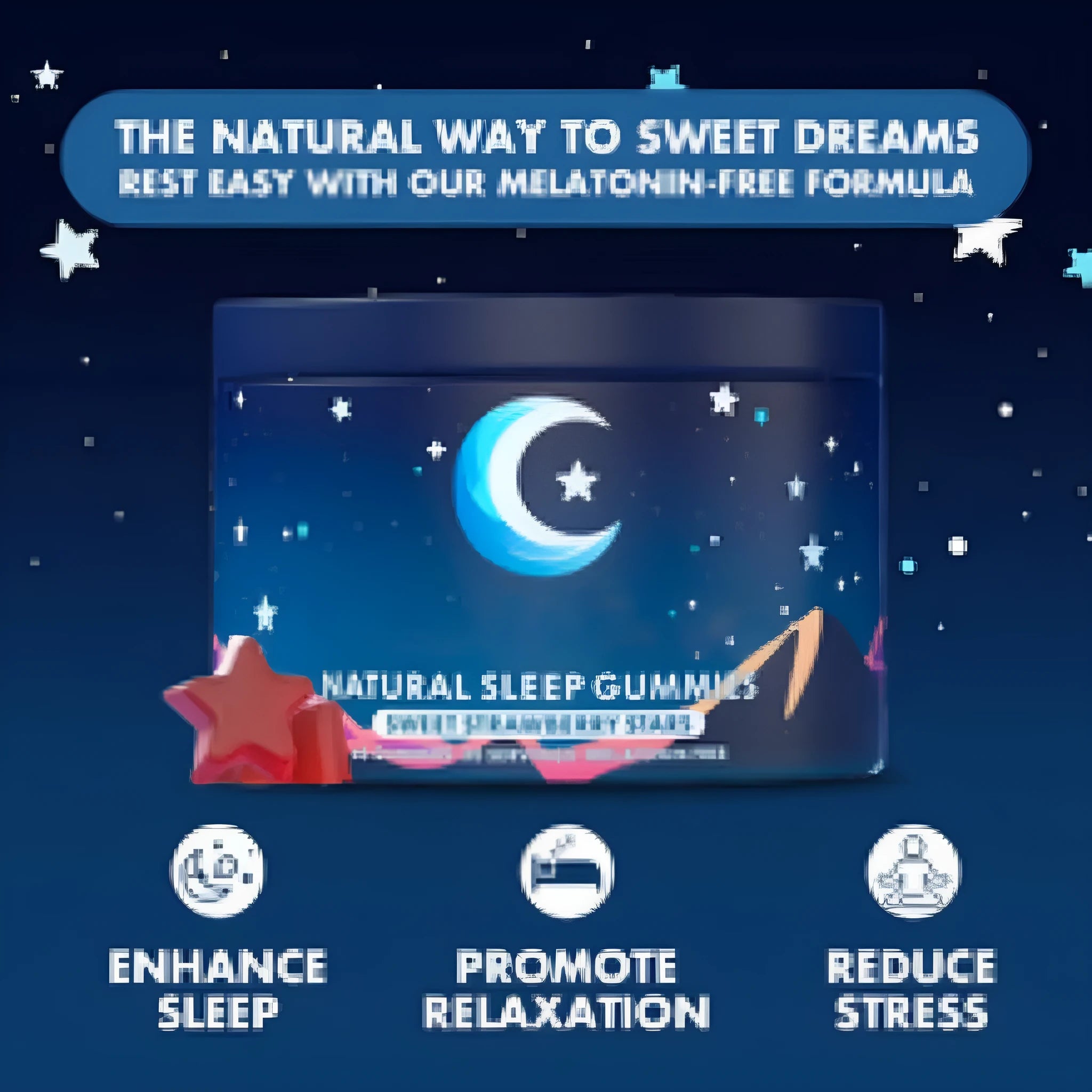 60 melatonin sleep aid gummies in sealed bottle for room temperature storage